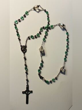 Beautiful Vintage Estate Crystal Rosary